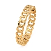 304 Stainless Steel Cuban Link Chain Bangles BJEW-Z155-03G-4