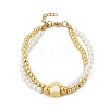 Brass Multi-strand Bracelets BJEW-M056-09G-05-4