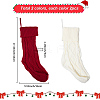 4Pcs 2 Colors Knitted Acrylic Fiber Hanging Stocking Bags AJEW-SP0004-02-2