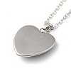 Glass Heart with Cloud Pendant Necklace NJEW-H165-01B-3