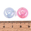 UV Plating Transparent Acrylic European Beads OACR-Q204-13-3