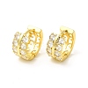Cubic Zirconia Branch Thick Hoop Earrings EJEW-E270-12G-1