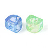 UV Plating Transparent Acrylic European Beads OACR-M027-02D-3