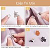 9Pcs 9 Style Poodle & Siberian & Schnauzer & Chihuahua & Border Enamel Pin with Brass Butterfly Clutches JEWB-SZ0001-77-5
