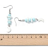 Natural Freshwater Shell and Howlite Dangle Earrings EJEW-JE07169-6