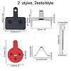 4 Sets 2 Style Copper Fibre Brake Blocks FIND-CA0002-47-2