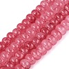 Imitation Jade Crackle Glass Beads Strands GLAA-Q108-05A-A07-1