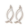 Religious Jewelry Tibetan Style Alloy Jesus Fish/Christian Ichthys Ichthus Pendants TIBEP-3498-P-RS-1