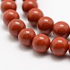 Natural Red Jasper Beads Strands X-G-E375-8mm-02-1