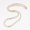 Brass Singapore Chain Necklaces X-MAK-L010-04G-1