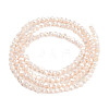 Electroplate Opaque Solid Color Glass Beads Strands EGLA-Q112-B17-3