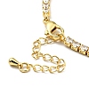 Enamel Horse Eye Link Bracelet with Clear Cubic Zirconia Tennis Chains BJEW-G650-02G-5