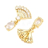 Brass Micro Pave Cubic Zirconia Pendants KK-K340-53G-04-2