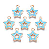 Alloy Enamel Pendants ENAM-S121-027C-1