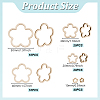 100Pcs 5 Styles Unfinished Wood Hollow Chips WOOD-GA0002-09-2