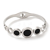 Adjustable 304 Stainless Steel Bangles for Women BJEW-F474-02P-2