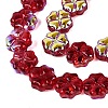 Baking Paint Electroplate Transparent Glass Beads Strands EGLA-Q136-04A-06-3