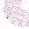 Transparency Glass Beads Strands GLAA-T023-36B-4