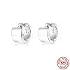 Anti-Tarnish Rhodium Plated Platinum 925 Sterling Silver Hoop Earrings MO1204-2-1