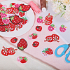36Pcs 6 Styles Strawberry Computerized Embroidery Cloth Self Adhesive Patches PATC-FG0002-42-5