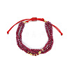 Bohemian Style Glass Beaded Braided Bead Bracelets IT8808-6-1