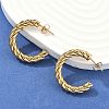304 Stainless Steel Half Hoop Earrings X-EJEW-F257-10G-1