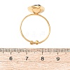 304 Stainless Steel with Glass Cuff Rings for Women RJEW-K309-41A-5