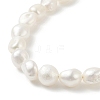 Natural Baroque Pearl Beaded Necklace & Bracelet with 304 Stainless Steel Paperclip Chains SJEW-JS01262-13