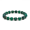 Dyed Natural Agate Beaded Stretch Bracelet BJEW-JB09179-01-1