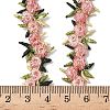 Polyester Flower Lace Ribbon OCOR-WH0070-77G-3