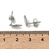 Non-Tarnish 304 Stainless Steel Stud Earring Findings X-STAS-R063-36-3