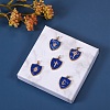 5Pcs 5 Styles Real 18K Gold Plated Brass Micro Pave Clear Cubic Zirconia Enamel Pendants ZIRC-SZ0001-35-4