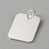 925 Sterling Silver Blank Charms STER-WH0010-74C-2