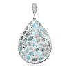 Polymer Clay Rhinestone Pendants RB-S056-11C-P-2