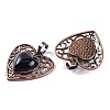 Synthetic Blue Goldstone Peach Love Heart Pendants G-G158-01-19-2