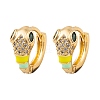 Brass Micro Pave Cubic Zirconia Earrings EJEW-E309-07G-2
