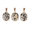 Natural Dalmatian Jasper Pendants G-N349-04F-G-1