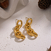 304 Stainless Steel Oval Chain Tassel Stud Earrings NM9874-2