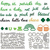 Saint Patrick's Day Carbon Steel Cutting Dies Stencils DIY-WH0309-1611-1