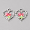 Platinum Alloy Rhinestone Pendants FIND-TAC0008-69P-04-1