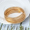 304 Stainless Steel Bangles LS-BJEW-Q042-05G-1