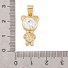 Brass Micro Pave Cubic Zirconia Pendants KK-E108-32G-3