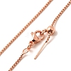 1.5mm Rack Plating Brass Box Chain Adjustable Slider Necklaces for Women Men MAK-L044-35RG-2