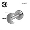 G23 Titanium 17 Gauge Threadless Labrets WGEEA58-26-1