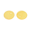 Spray Painted Natural Capiz Shell Disc Charms BSHE-T014-02G-2