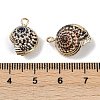 Electroplated Natural Spiral Shell Pendants SHEL-K006-41G-3