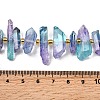 Electroplated Natural Quartz Crystal Beads Strands G-F800-D15-4