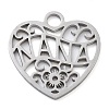 Anti-Tarnish 304 Stainless Steel Pendants STAS-M076-04P-1