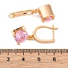 Brass Micro Pave Cubic Zirconia Leverback Earrings EJEW-K300-19G-5