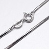 925 Sterling Silver Snake Chain Necklaces NJEW-M153-15B-18-1